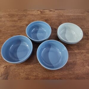 Set of Blue and Light Blue Bowls